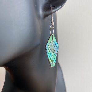 Abalone feather earrings